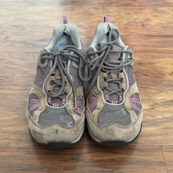 Teva Shoes - Teva Waterproof Skylake Women's US 7 Gray Brown Purple Outdoor Trail Hiking